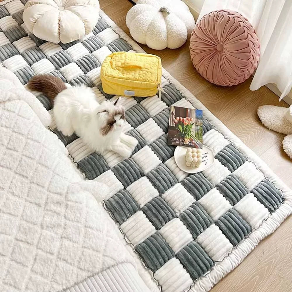 CWV Anti Slip Waterproof Coral Fleece Dog Mat For Cars