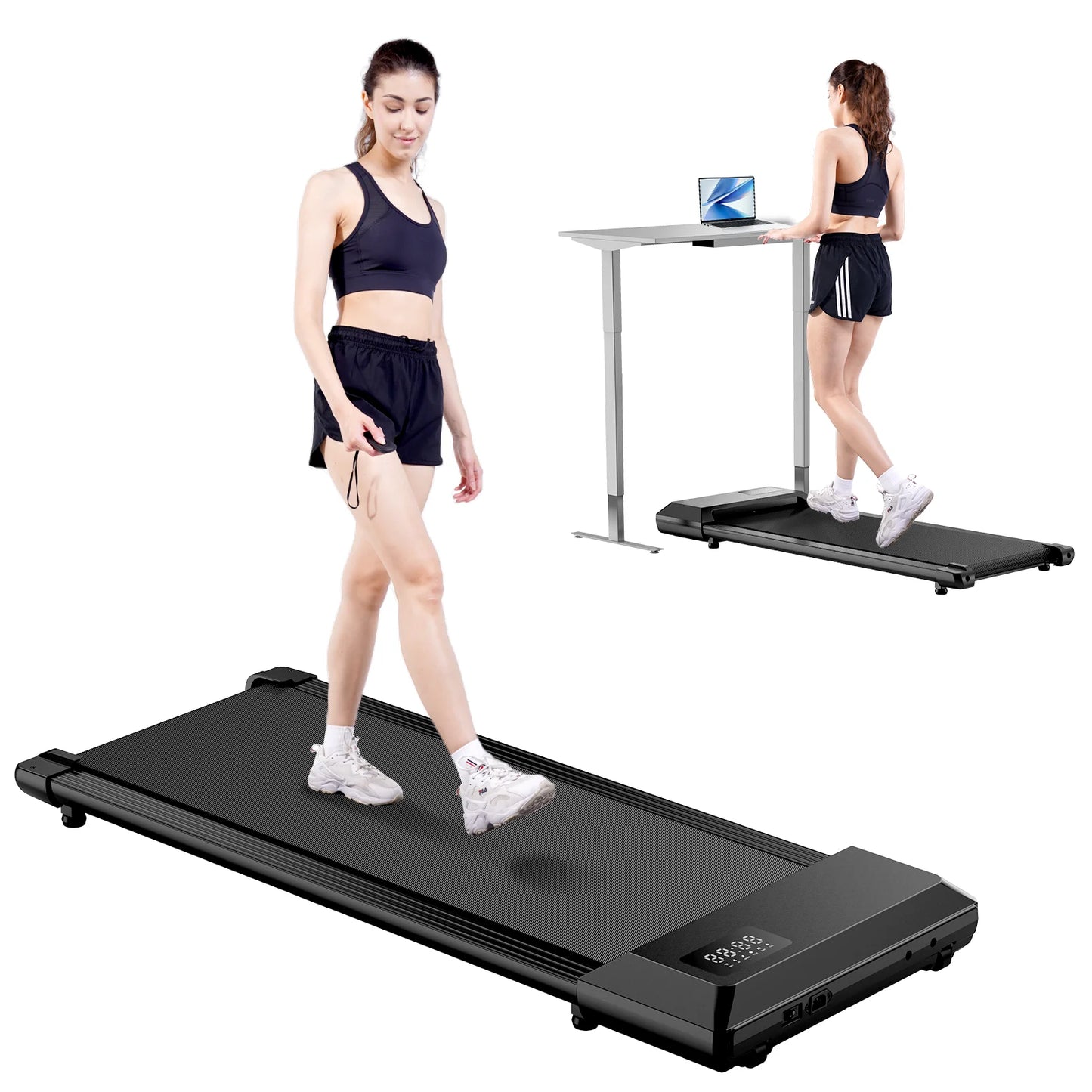 NONEDriving 2In1 Walking Pad Mini Treadmill Under Desk Home Office