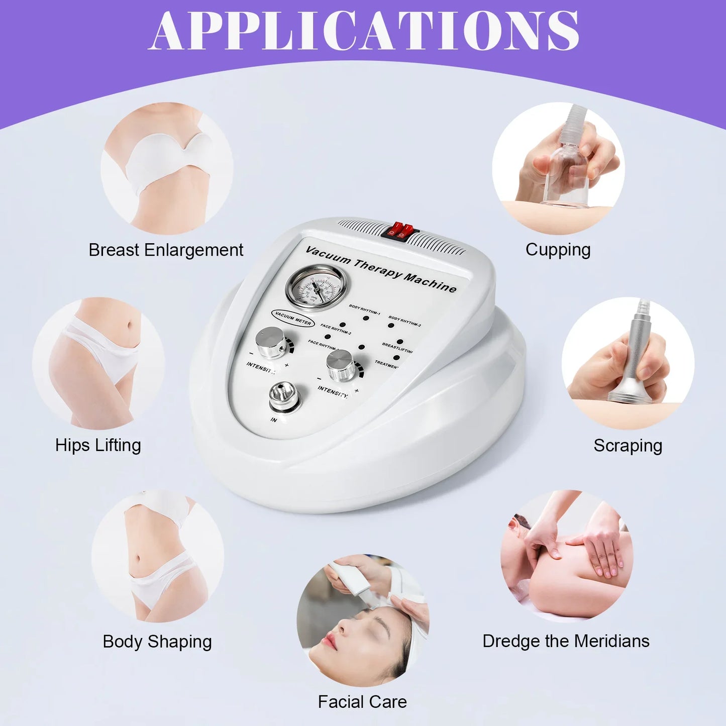 Hign-concerned Vacuum Therapy Machine With 24 Cups For Body Shaping