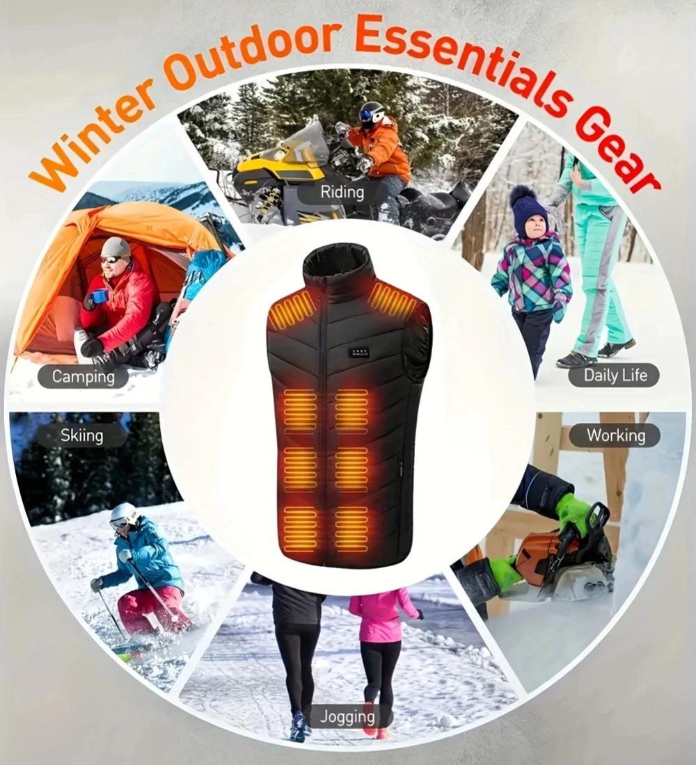 XIAOTREECN Heated Vest For Men Women USB Electric Warmer Jacket