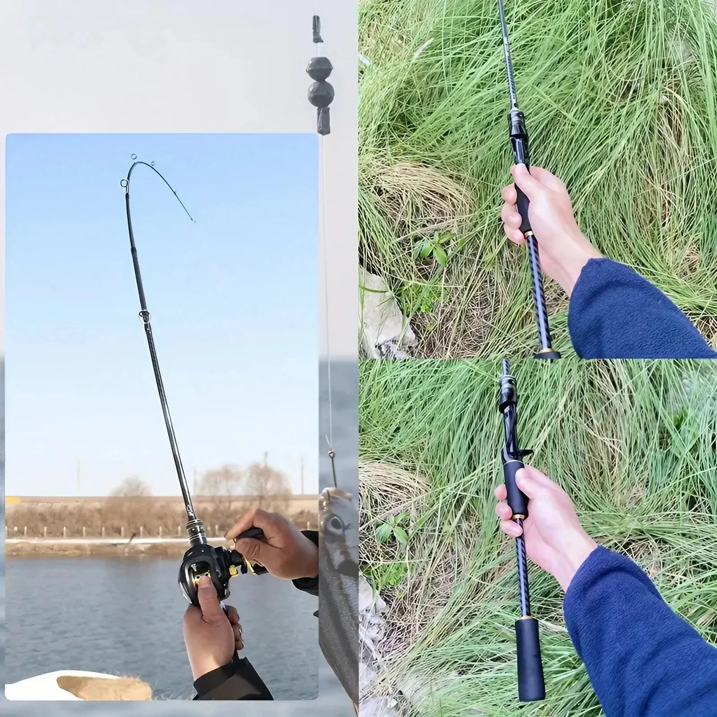 High-Sensitivity Carbon Fiber Fishing Rod for Fly and Drag