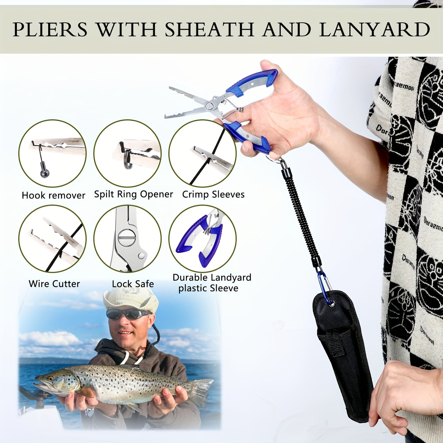 PATELAI 397pcs Fishing Tool Kit With Tackle Box
